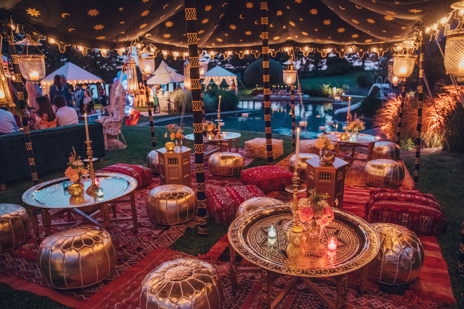 moroccan themed wedding reception