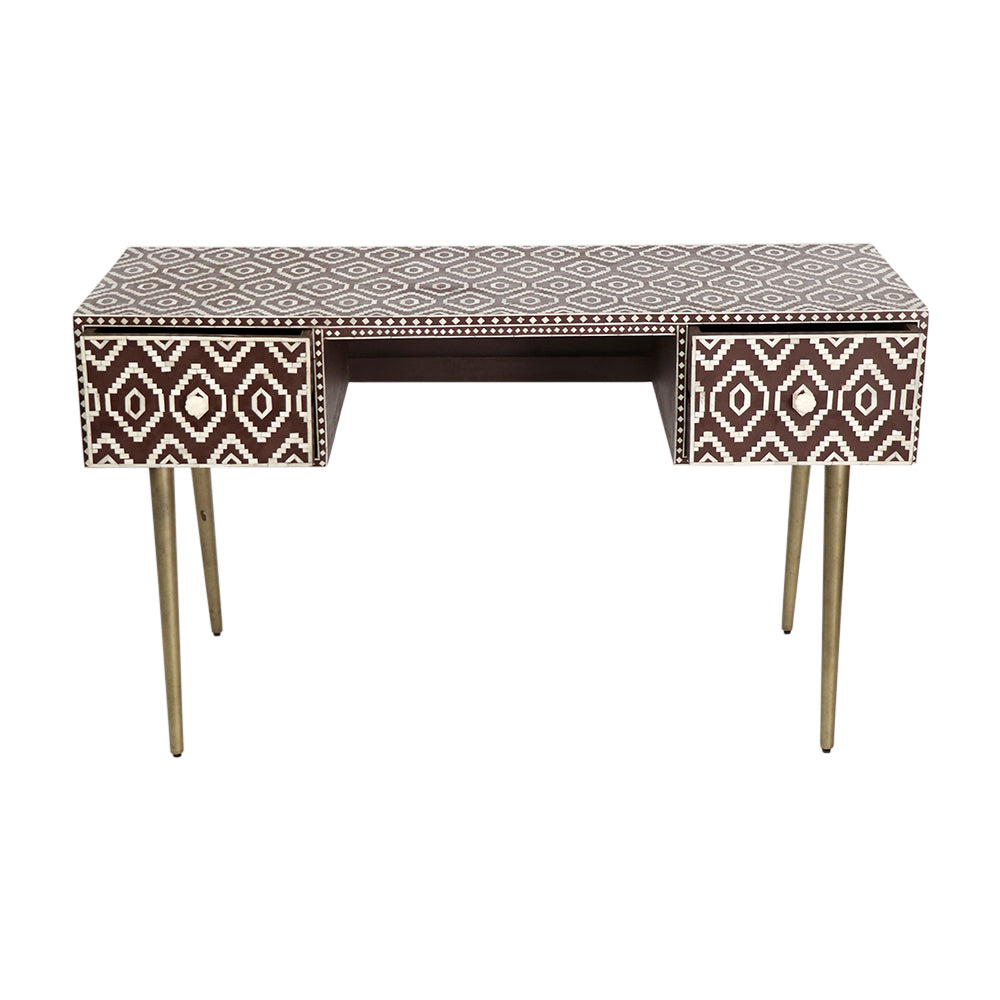 Brown Ikat Desk