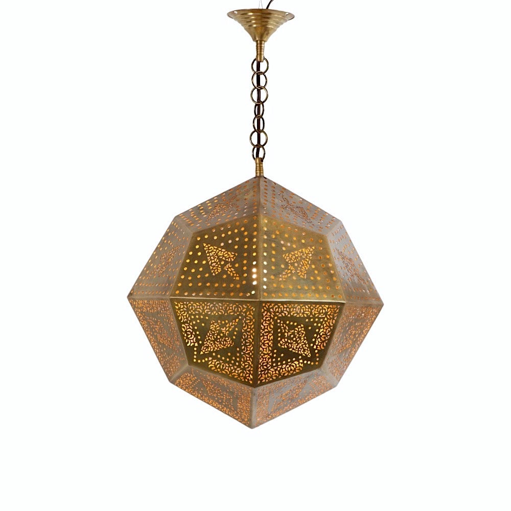 Moroccan Hexagon Hanging Pendant Lamp