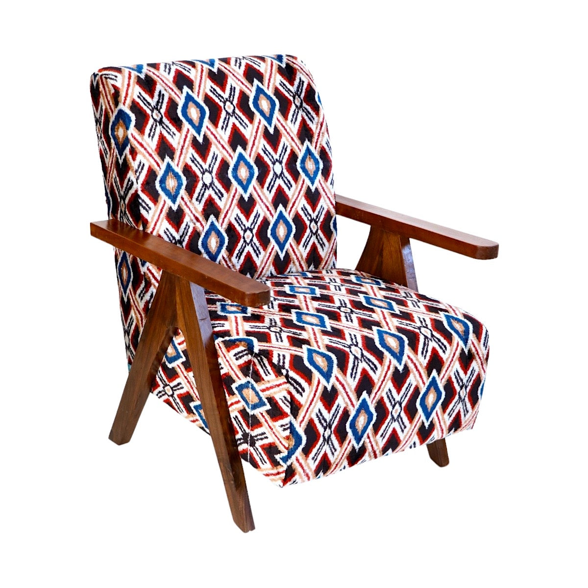 Ikat Velvet Chair