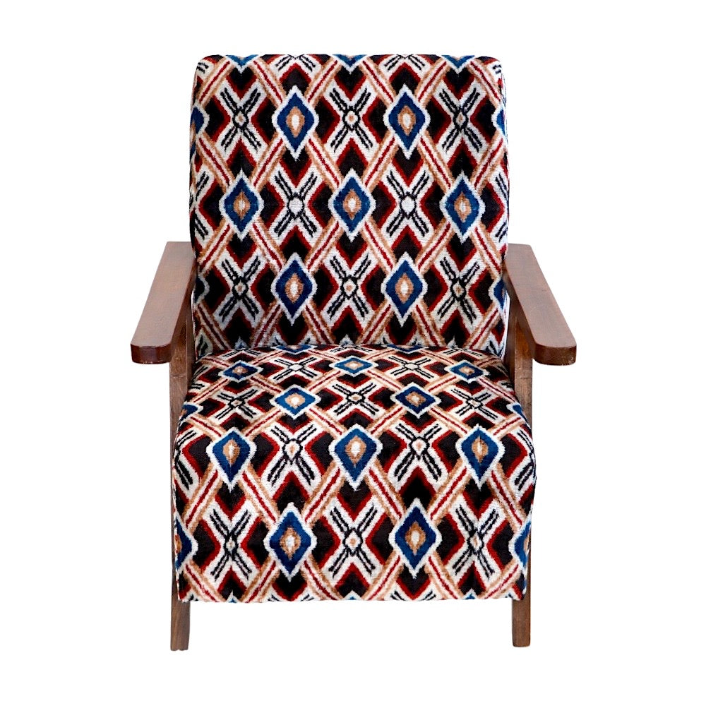 Ikat Velvet Chair