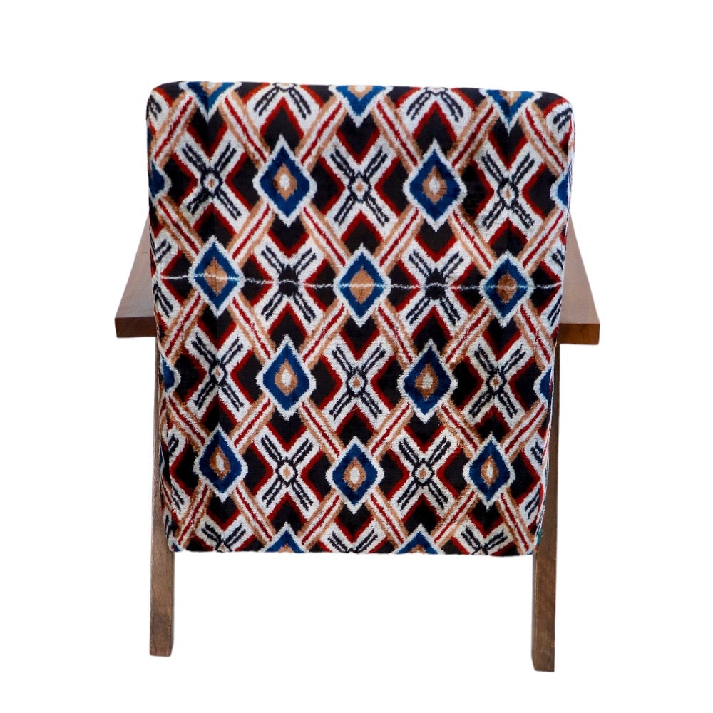 Ikat Velvet Chair