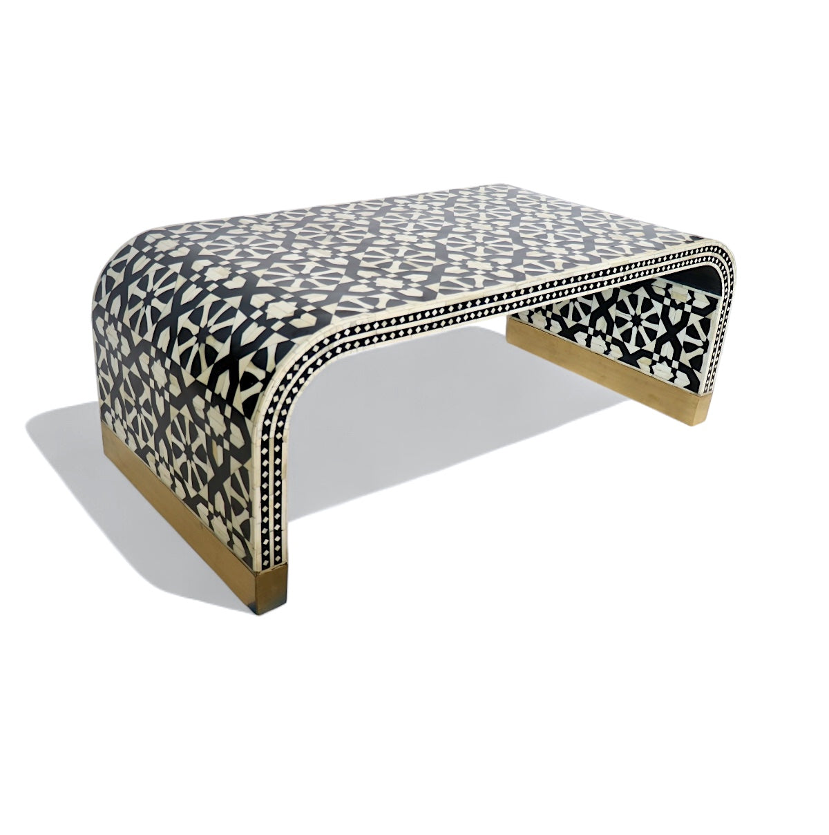 Fez Black Bone Inlay Coffee Table