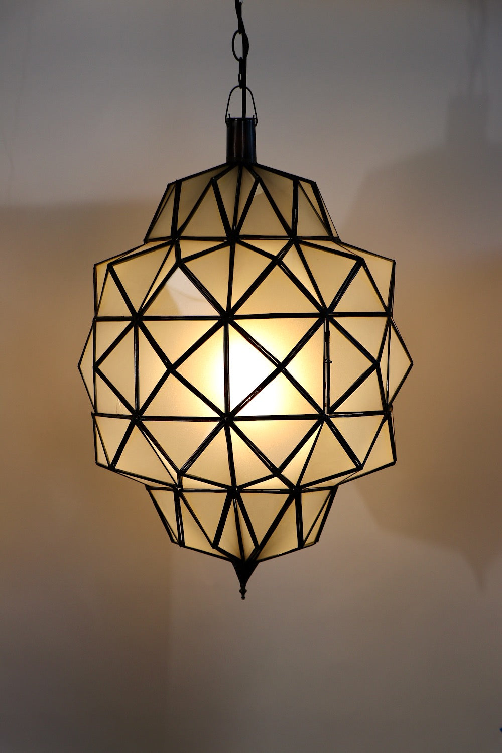 Art Deco Frosted Glass Lamp