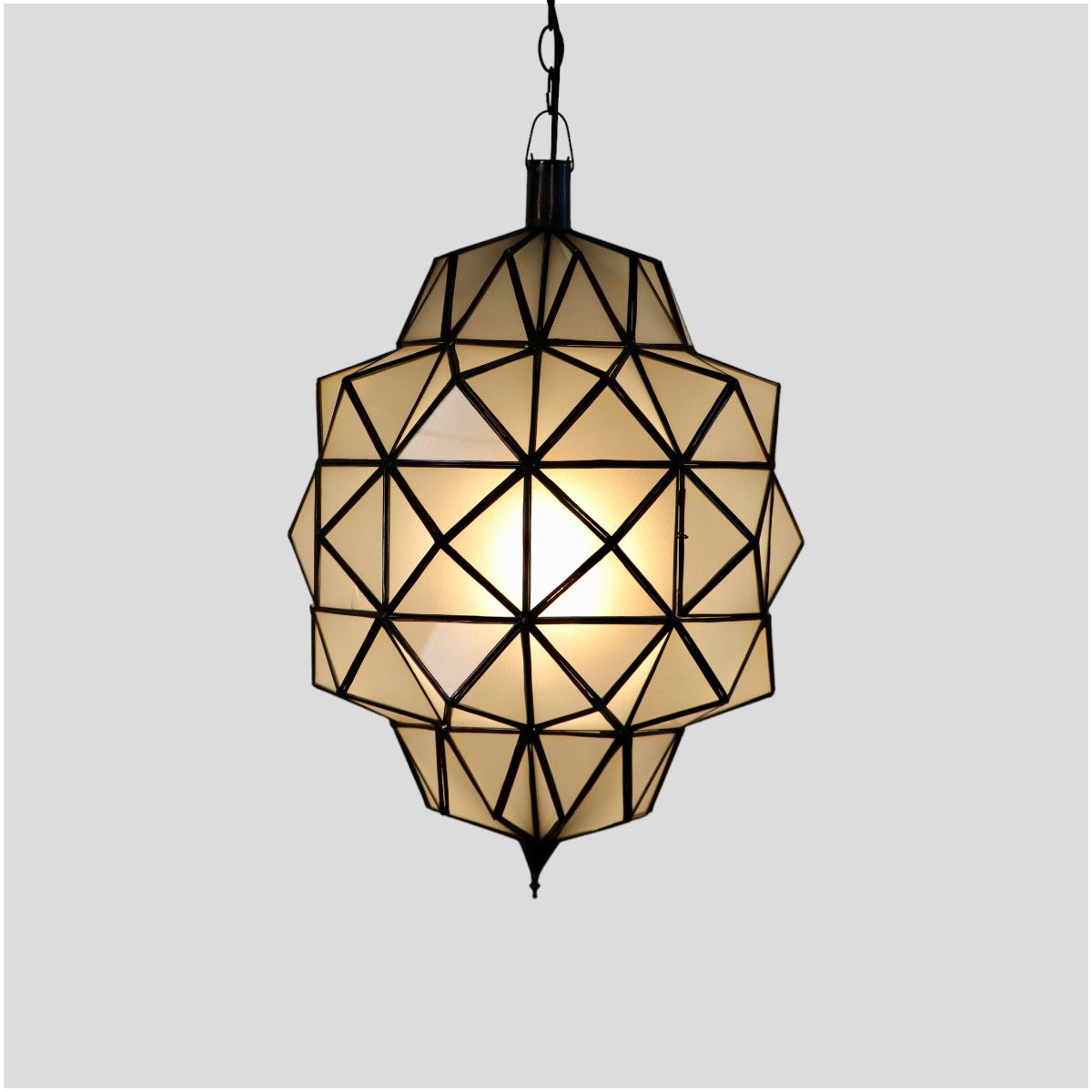 Art Deco Frosted Glass Lamp