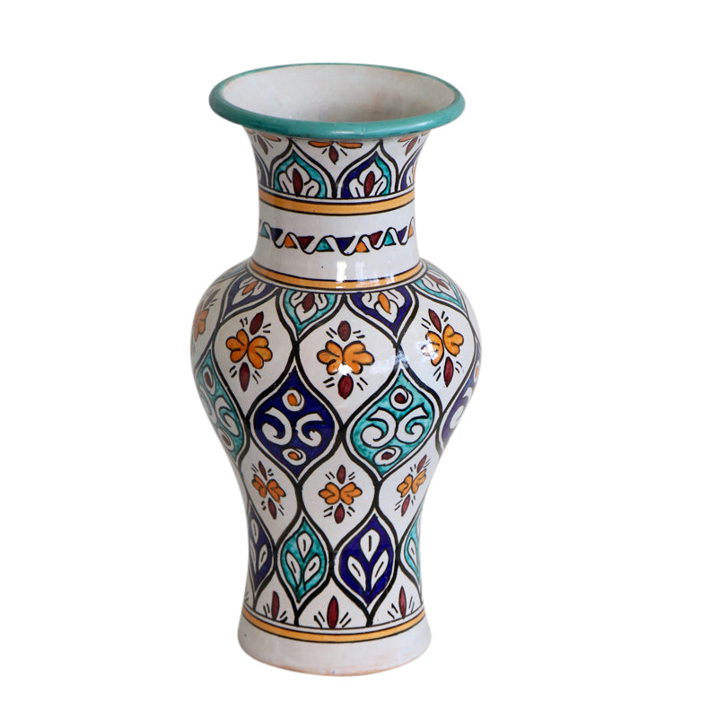 Tall Moroccan Ceramic Vase
