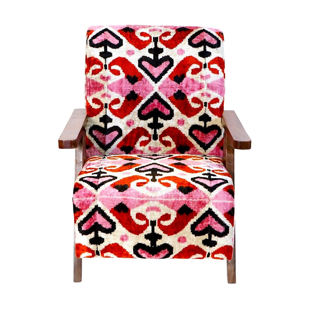 Ikat Velvet Armchair