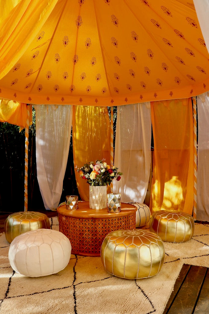 Indian Tent- Saffron Interior
