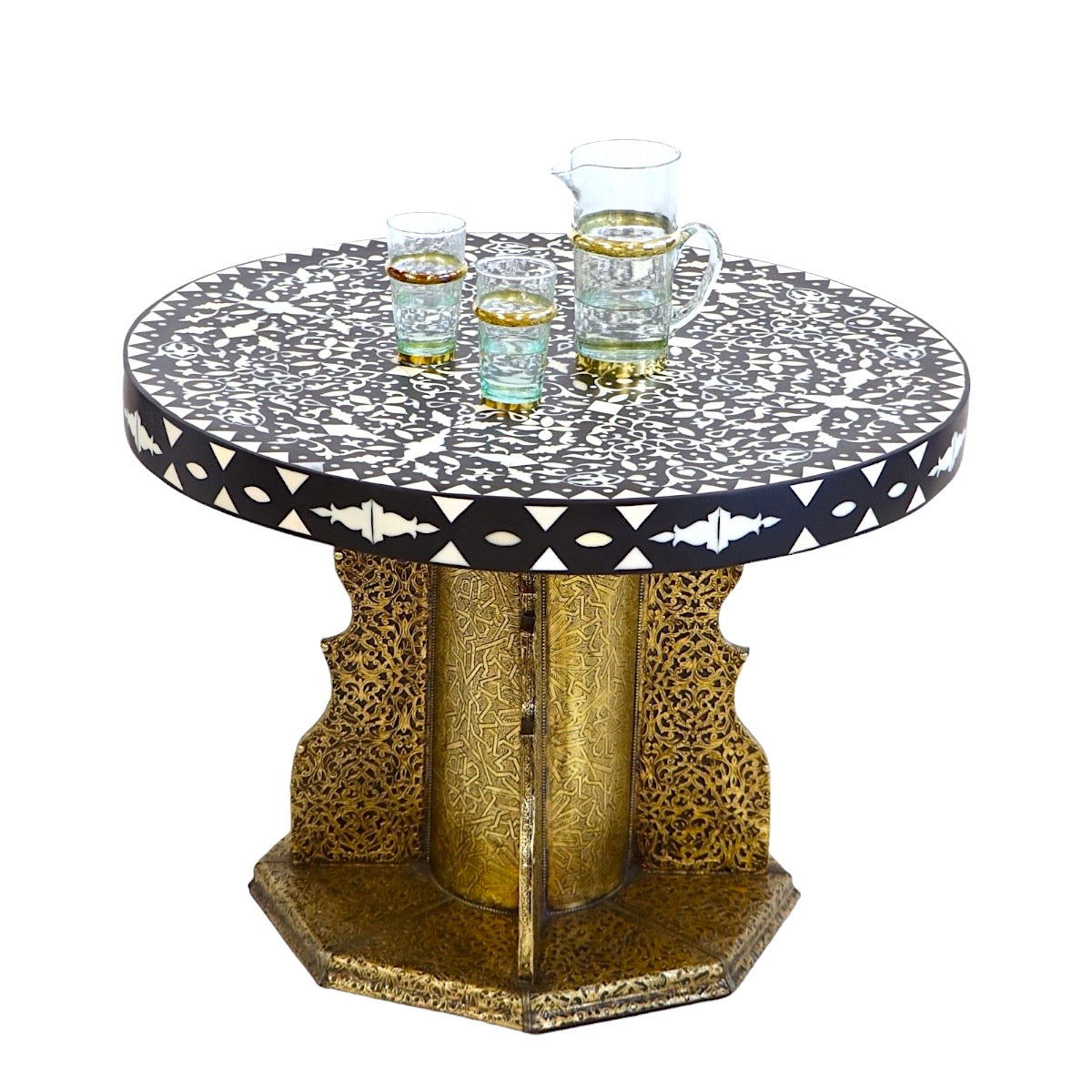 Moroccan Bone Inlay Coffee Table