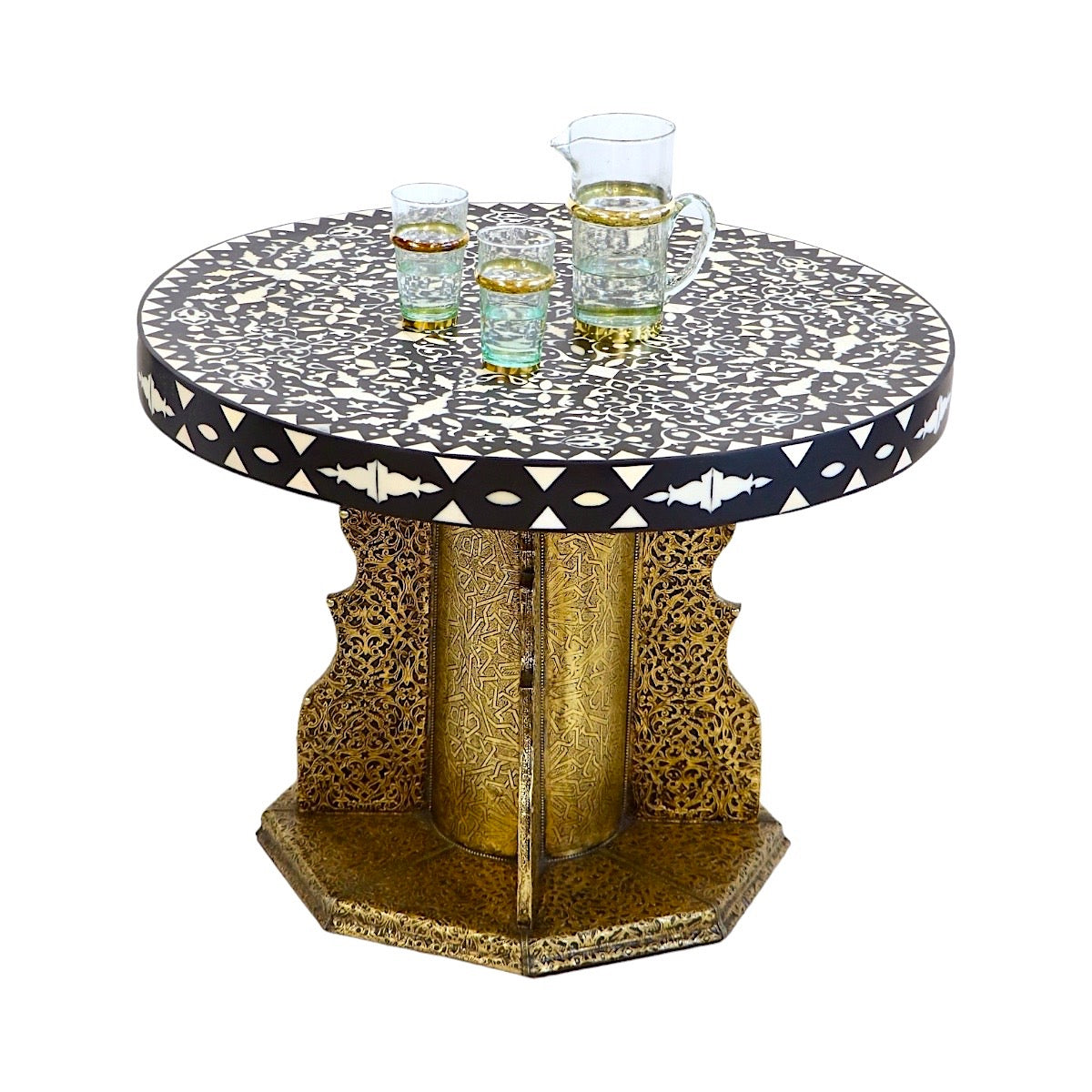 Moroccan Bone Inlay Coffee Table