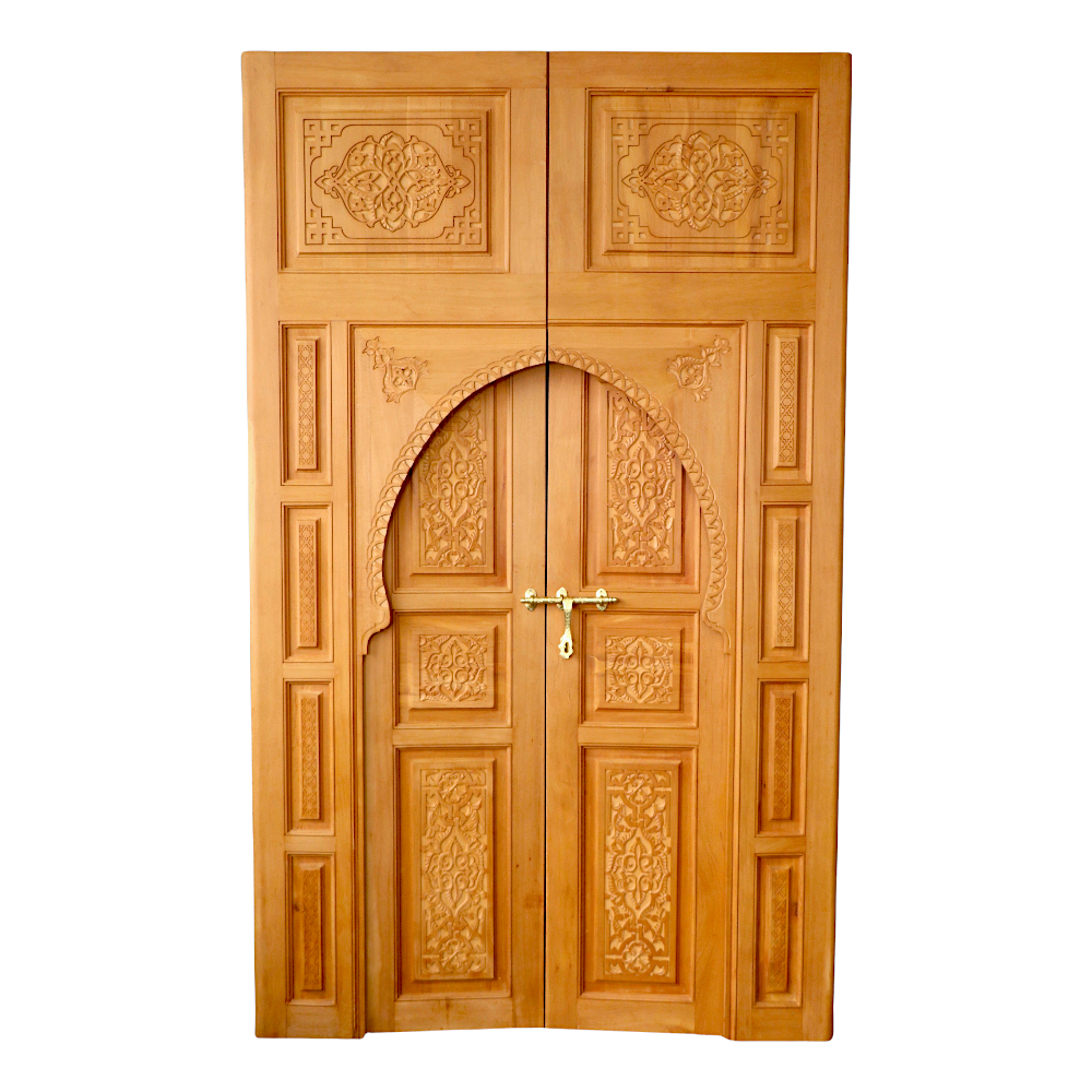 Moroccan Hand-carved Wood Door by Sheherazade Event