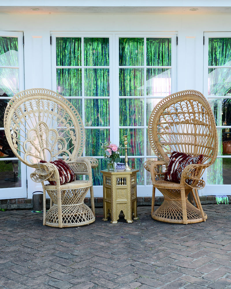 Rent Peacock Wicker Chair