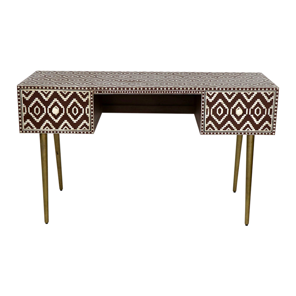Brown Ikat Desk