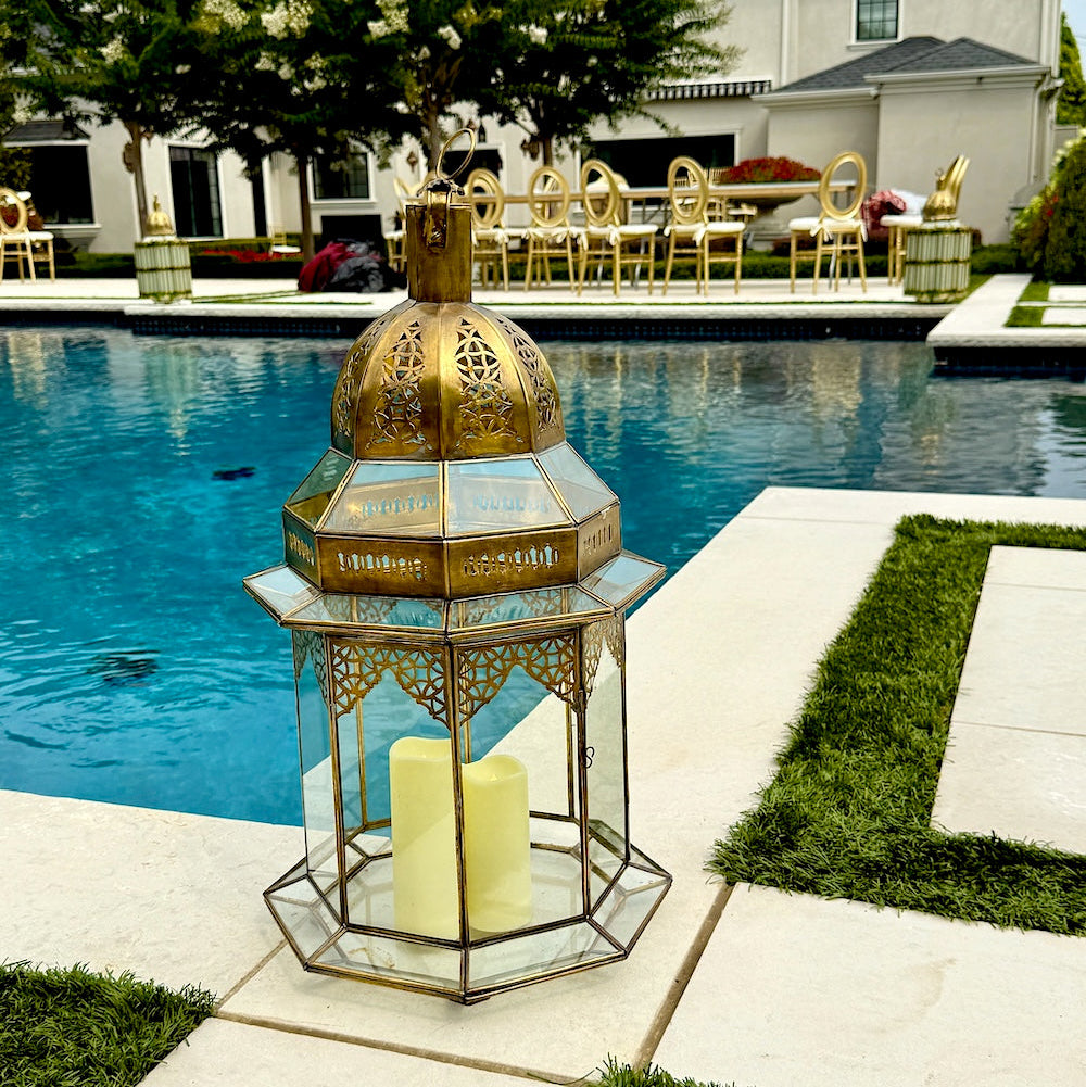 Moroccan Brass Metal Lantern Rental