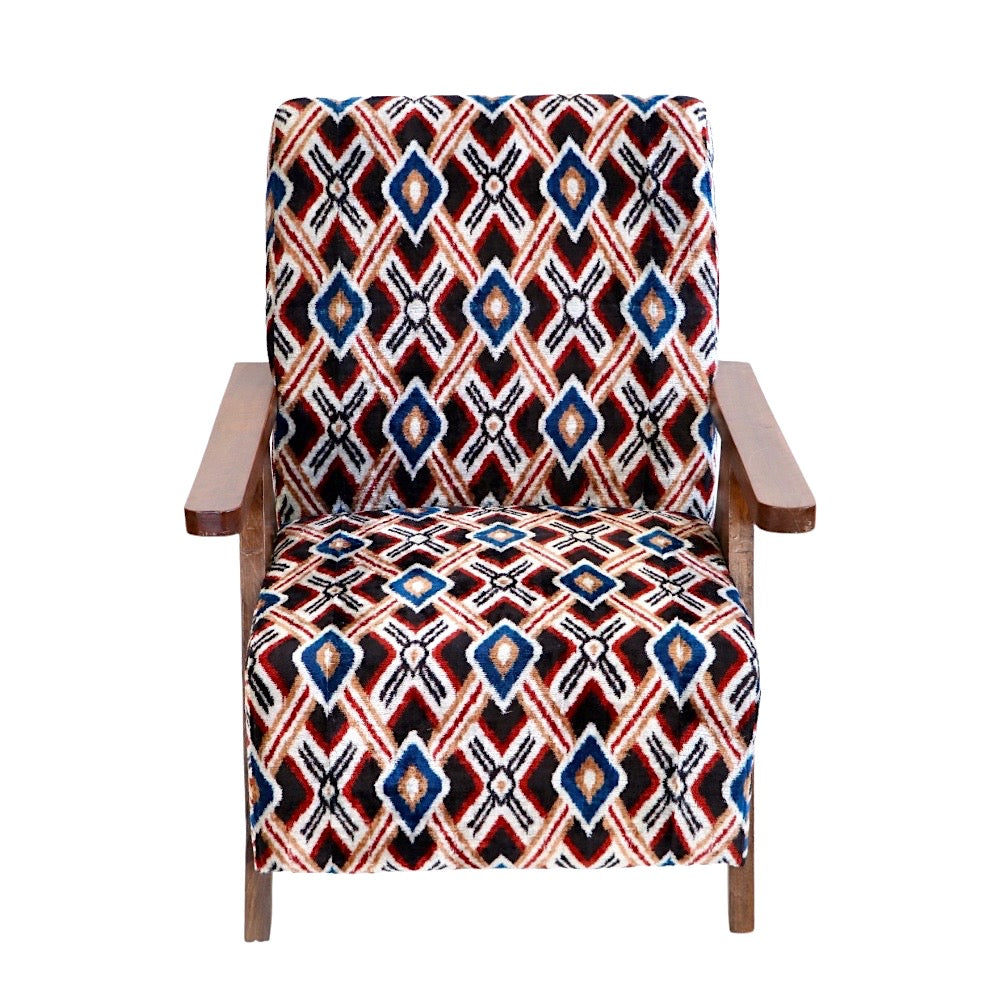 Ikat Velvet  Chair
