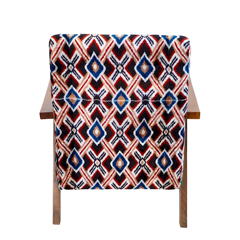 Ikat Velvet  Chair