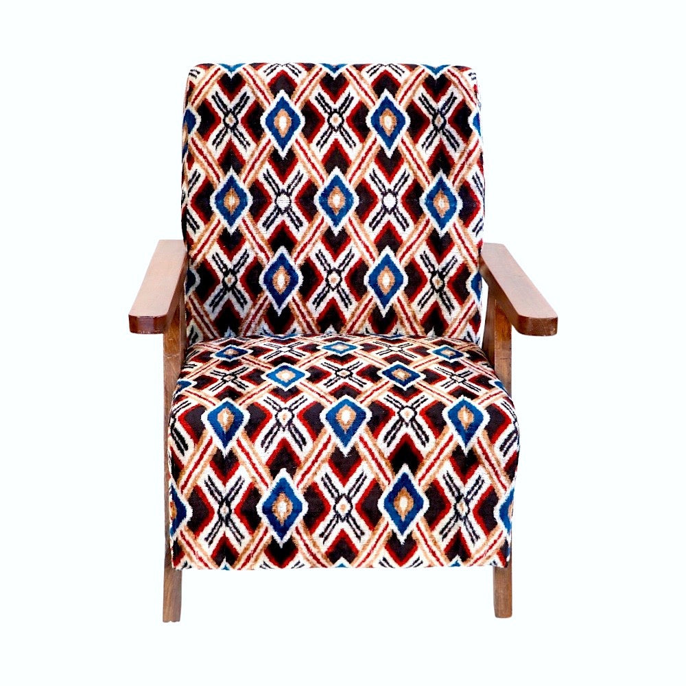 Ikat Velvet  Chair