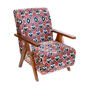 Ikat Velvet Reading Chair