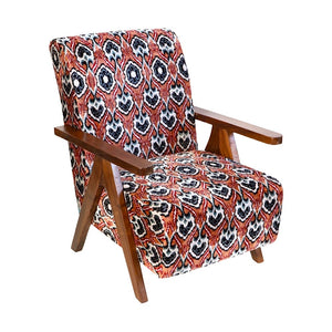 Ikat Velvet Reading Chair