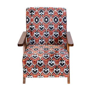 Ikat Velvet Reading Chair