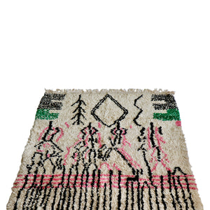 Black & White Azilal Rug 56" x 109"