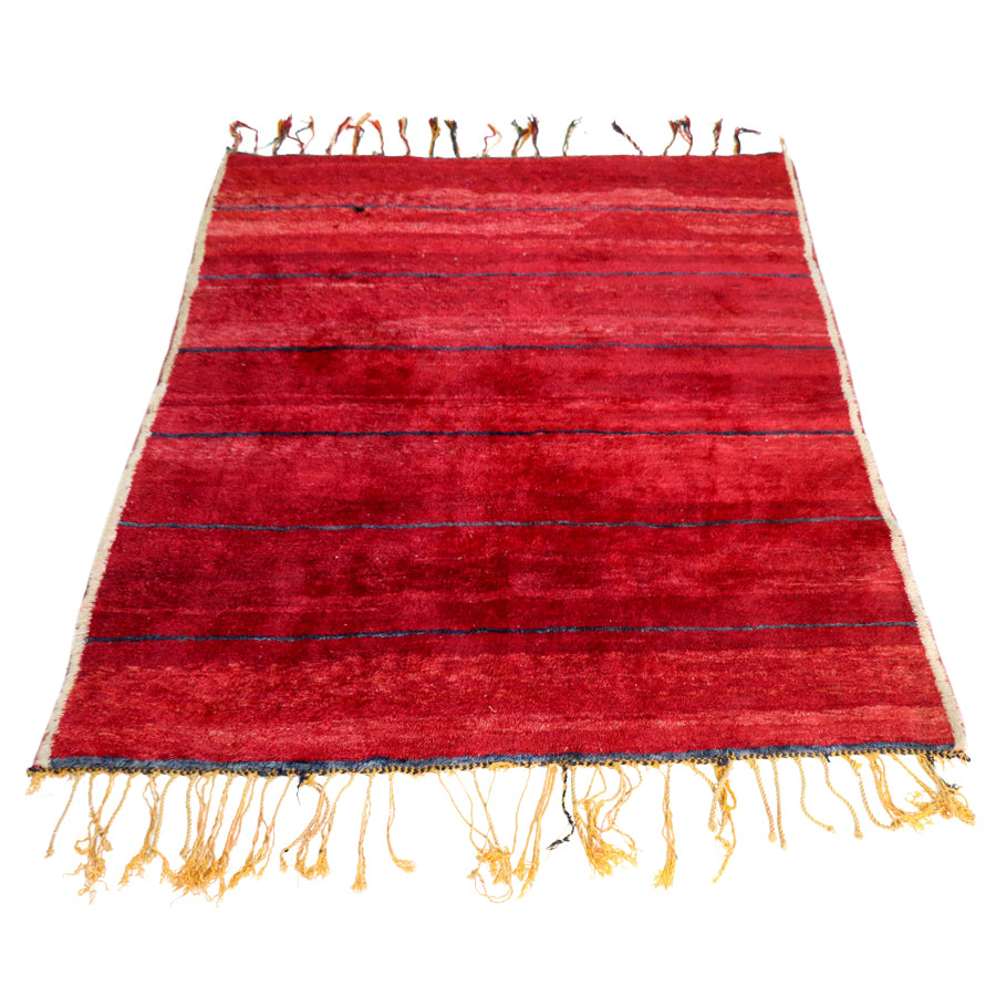 Red Beni Ourain Rug- 70" x 96"