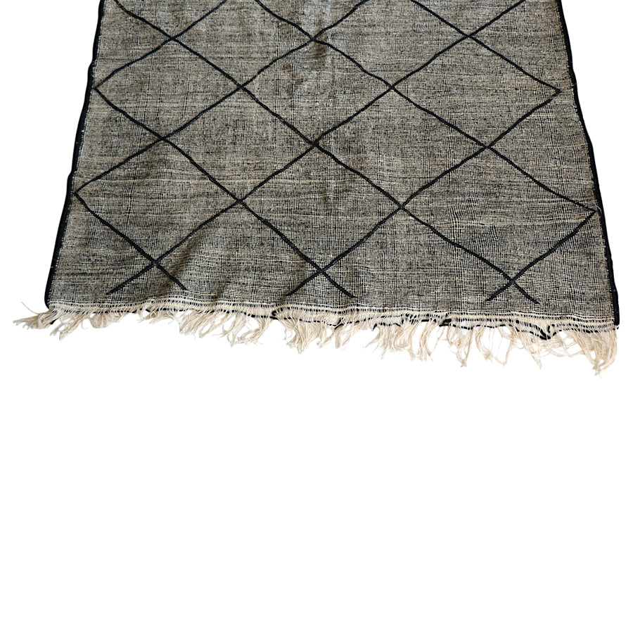 Black Beni Ourain Rug, 57" x 95"