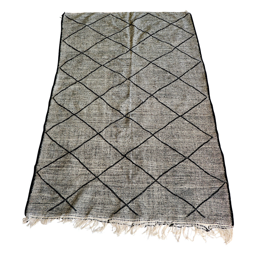 Black Beni Ourain Rug Rental