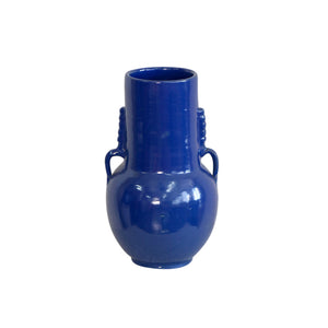 Moroccan Cobalt Blue Ceramic Vase