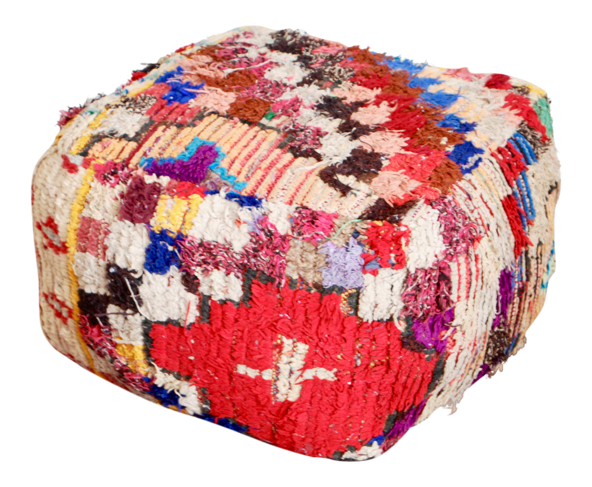Boucherouite Cross Pouf
