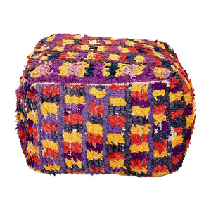 Boucherouite Rug Ottoman