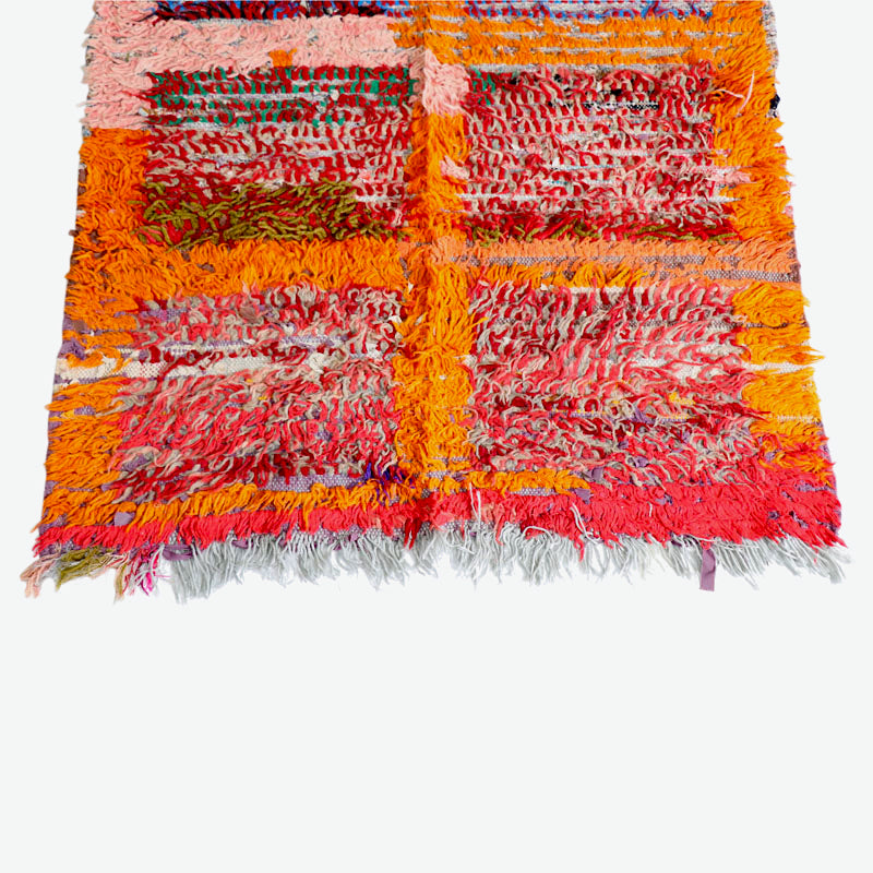 Orange Boucherouite Rug