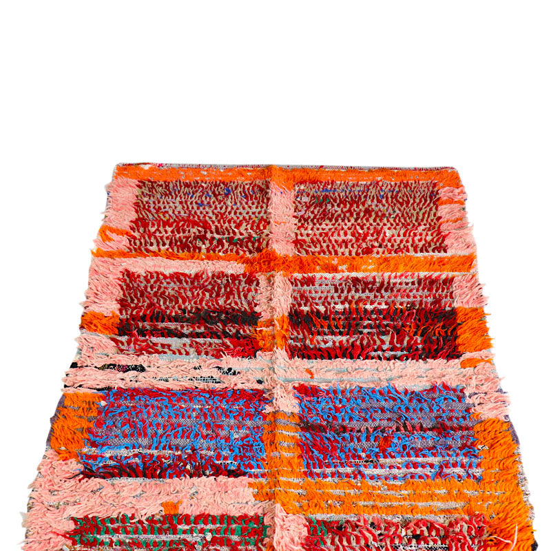 Orange Boucherouite Rug