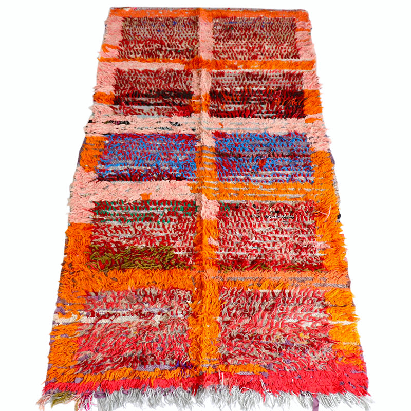 Orange Boucherouite Rug