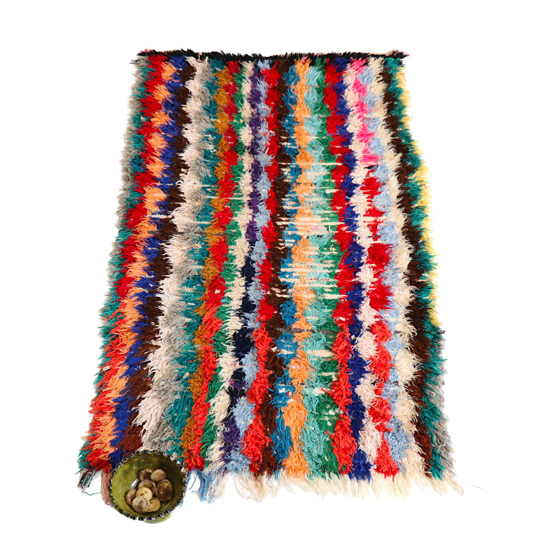 Boucherouite Rug- Rainbow Design