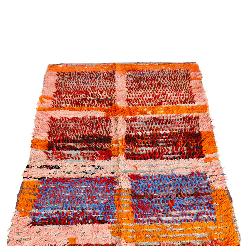 Orange Boucherouite Rug