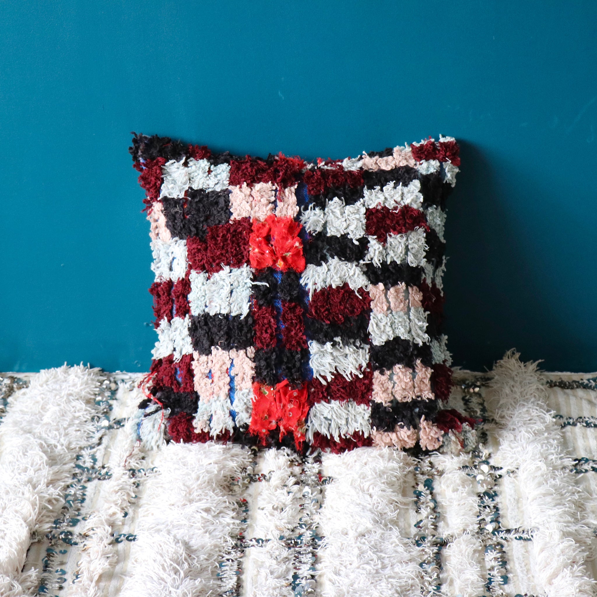 Boucherouite Rug Floor Pillow