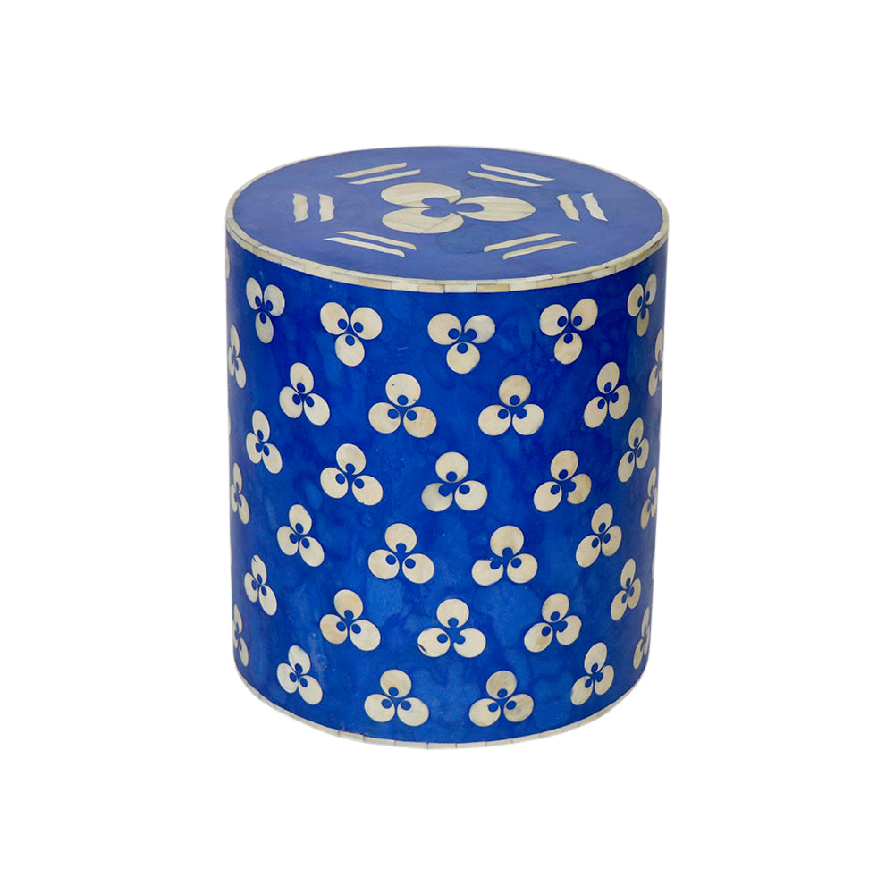 Blue Bone Inlay Drum