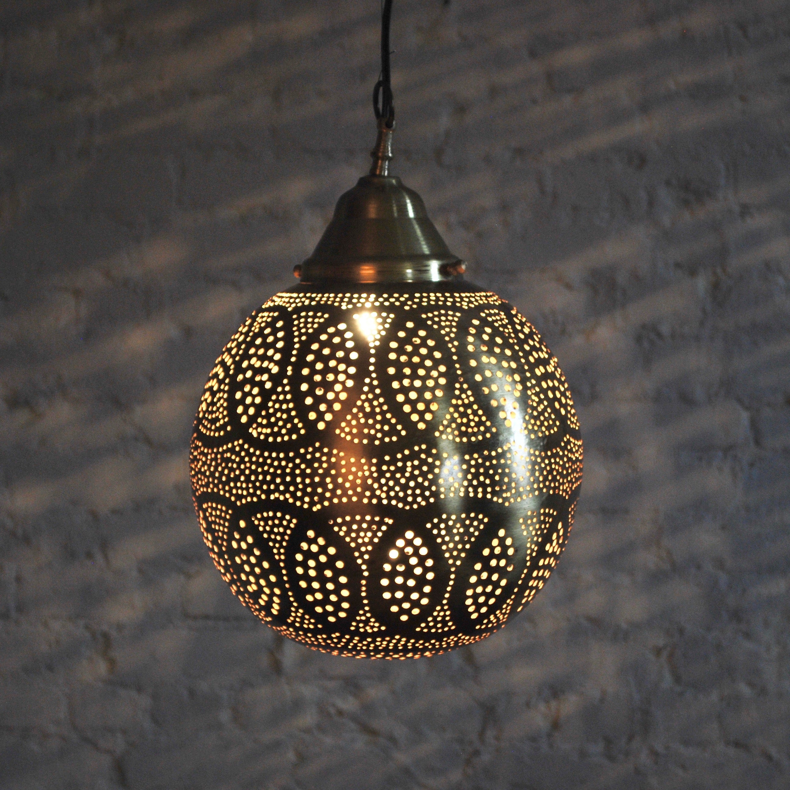Brass Pendant Moroccan Lamp