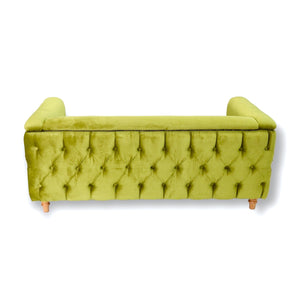 Green Velvet Tufted Sofa