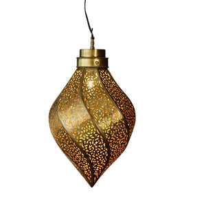 Moroccan Oval Brass Lamp