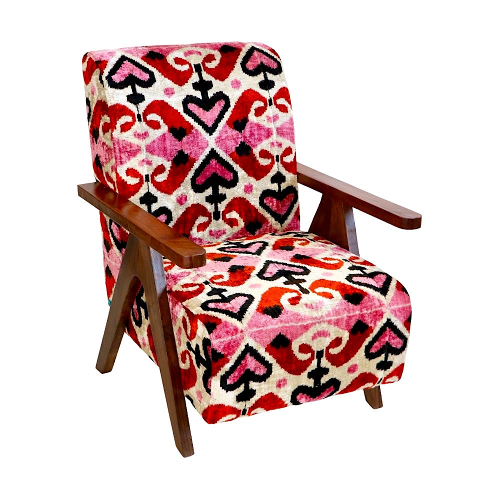 Ikat Velvet Armchair
