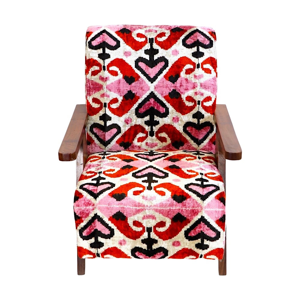 Ikat Velvet Armchair