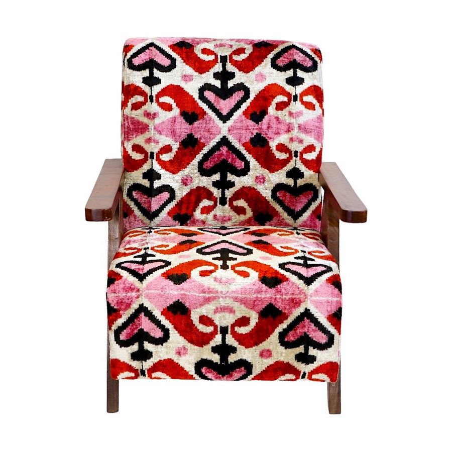Ikat Velvet Armchair