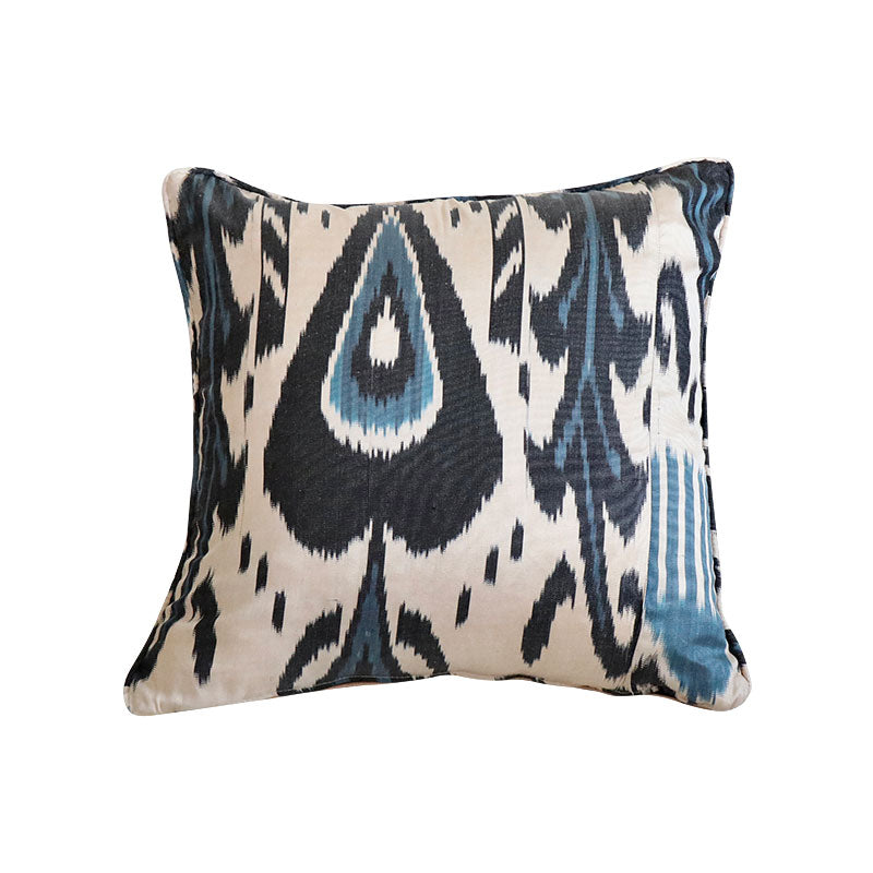 Black & White Ikat Pillow
