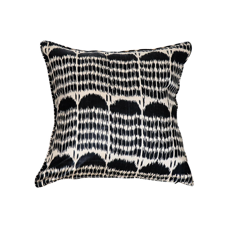 Black Boukhara Ikat Pillow