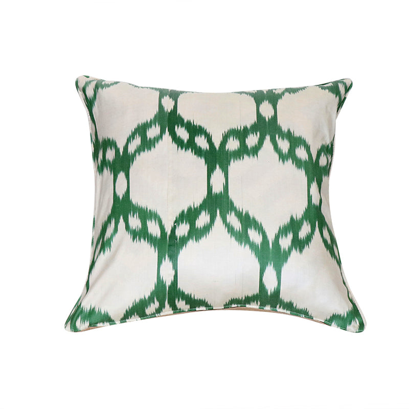 Green Mosaic Ikat Pillow