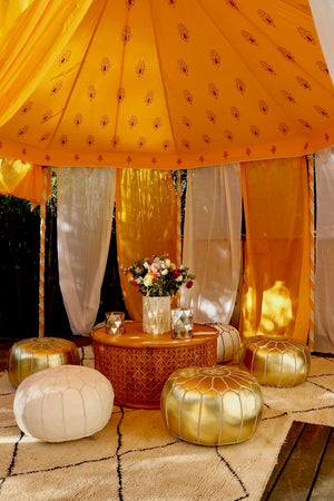 Indian Tent- Saffron Interior