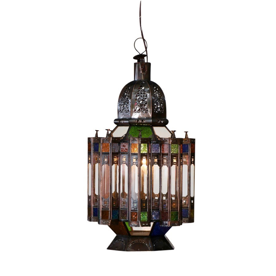 Moroccan Color Glass Metal Lamp