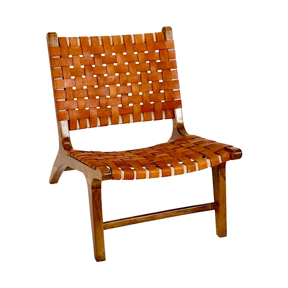 Medina Woven Leather Lounge Chair